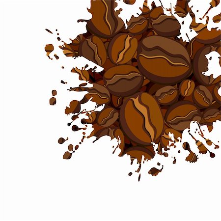 coffee background, this  illustration may be useful  as designer work Foto de stock - Super Valor sin royalties y Suscripción, Código: 400-05255861