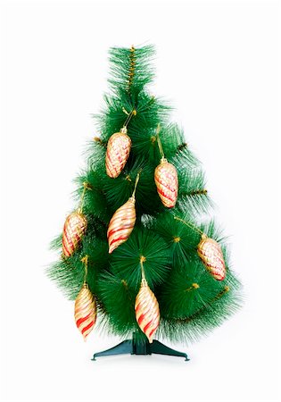 simsearch:400-09095755,k - Christmas tree isolated on the white background Photographie de stock - Aubaine LD & Abonnement, Code: 400-05256024