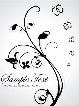simsearch:400-05235690,k - abstract floral with sample text vector illustration Stock Photo - Budget Royalty-Free & Subscription, Code: 400-05256218