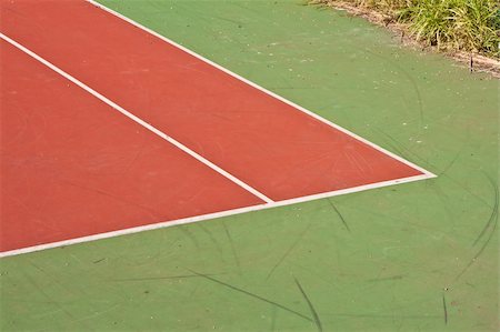 A detail of a tennis ground with usage marks Stock Photo - Budget Royalty-Free & Subscription, Code: 400-05256237