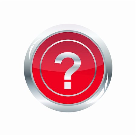 simsearch:400-06952074,k - illustration of question mark glossy icon on white background Fotografie stock - Microstock e Abbonamento, Codice: 400-05256922