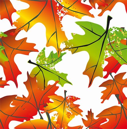 simsearch:400-04279579,k - Autumnal concept seamless background with leaf. Vector illustration Stock Photo - Budget Royalty-Free & Subscription, Code: 400-05257240