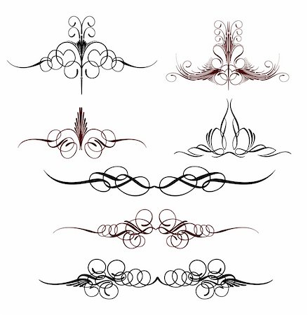 simsearch:400-04790291,k - Set abstract botany elements of ornament. Vector illustration Photographie de stock - Aubaine LD & Abonnement, Code: 400-05257241