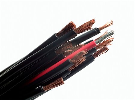 Various electric wires in many colors, technology Stockbilder - Microstock & Abonnement, Bildnummer: 400-05257266