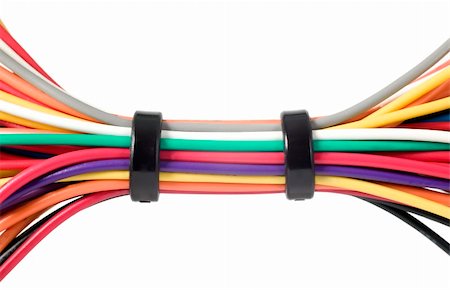 Various electric wires in many colors, technology Stockbilder - Microstock & Abonnement, Bildnummer: 400-05257260