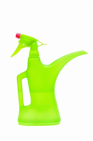 Green watering can on a white background Stock Photo - Budget Royalty-Free & Subscription, Code: 400-05257338