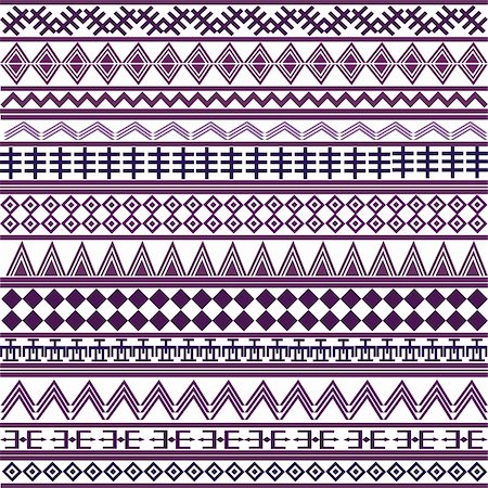Background with geometrical shapes, purple African motives Stock Photo - Budget Royalty-Free & Subscription, Code: 400-05257390