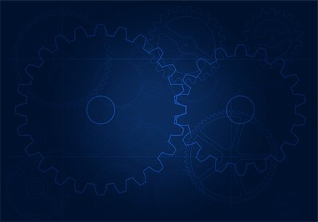 simsearch:400-05257542,k - frontal view of engineering blueprint with gears Foto de stock - Super Valor sin royalties y Suscripción, Código: 400-05257542