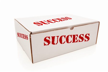 simsearch:400-04872165,k - White Box with the Word Success on the Sides Isolated on a White Background. Photographie de stock - Aubaine LD & Abonnement, Code: 400-05257571