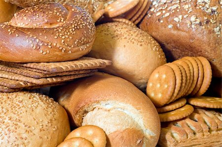 poco appetitoso - small roll pikelets and biscuits closeup (background) Photographie de stock - Aubaine LD & Abonnement, Code: 400-05257633