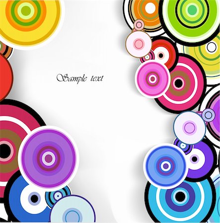 Abstract colorful ring on background. Vector illustration Stock Photo - Budget Royalty-Free & Subscription, Code: 400-05257779