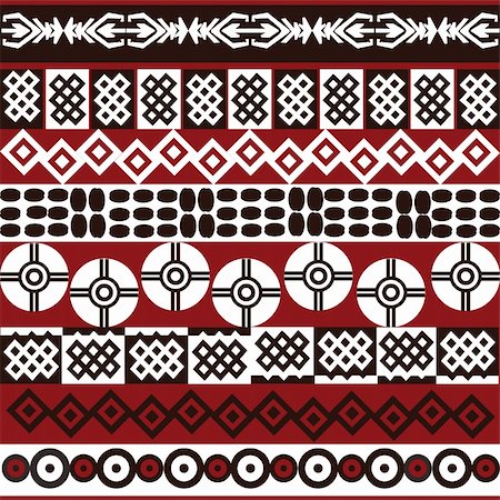 Ethnic pattern with African symbols Stock Photo - Budget Royalty-Free & Subscription, Code: 400-05258394