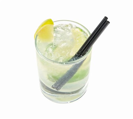 simsearch:400-07715048,k - mojito alcohol fresh cocktail with lemon and lime isolated on a white Stock Photo - Budget Royalty-Free & Subscription, Code: 400-05258946