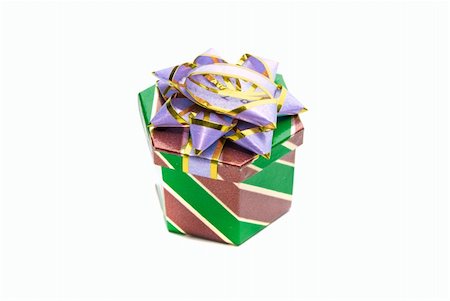 simsearch:400-06070265,k - one gift box isolated on a white background Stock Photo - Budget Royalty-Free & Subscription, Code: 400-05258942