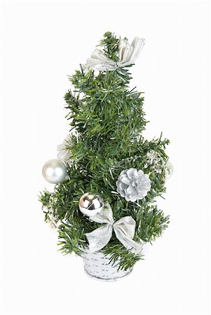 simsearch:400-04653794,k - Christmas firtree isolated on a white background Photographie de stock - Aubaine LD & Abonnement, Code: 400-05258968