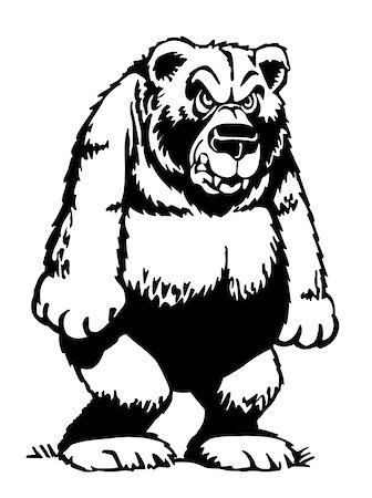 Rage bear standing on two feet. Vector Photographie de stock - Aubaine LD & Abonnement, Code: 400-05259149