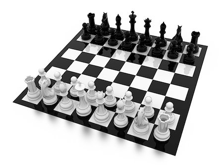 simsearch:640-01351370,k - Illustration of figures for game in chess on a board Stock Photo - Budget Royalty-Free & Subscription, Code: 400-05259766