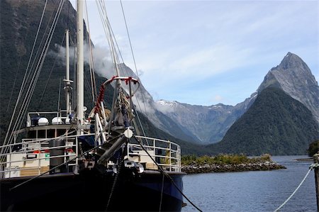 simsearch:400-05259799,k - Landscapes of New Zealand - Milford Sound Fotografie stock - Microstock e Abbonamento, Codice: 400-05259793