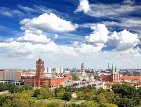 aerial view of central Berlin from the top of Berliner Dom Stock Photo - Budget Royalty-Free & Subscription, Code: 400-05250107