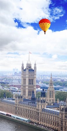 Aerial view of city of London from the London Eye Stock Photo - Budget Royalty-Free & Subscription, Code: 400-05250101