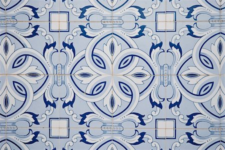 designer of interior decoration - Detail of Portuguese glazed tiles. Stock Photo - Budget Royalty-Free & Subscription, Code: 400-05250149