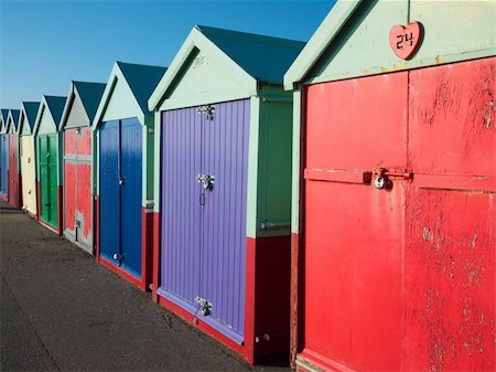 simsearch:400-06638821,k - Beach huts on the seafront at Brighton Stock Photo - Budget Royalty-Free & Subscription, Code: 400-05250215