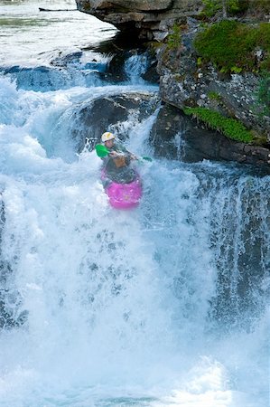 simsearch:400-03963892,k - Kayak trip on the waterfalls in Norway. July 2010 Stockbilder - Microstock & Abonnement, Bildnummer: 400-05250289