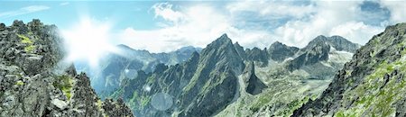 simsearch:400-05927708,k - nice panorama view of hight mountains Stockbilder - Microstock & Abonnement, Bildnummer: 400-05250404