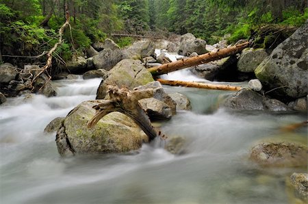 nice waterfall in Hight Tatras Stock Photo - Budget Royalty-Free & Subscription, Code: 400-05250403