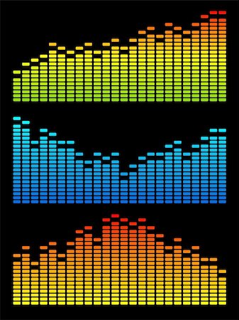 frecuencia - Vector digital equalizer. Volume wave background. Foto de stock - Super Valor sin royalties y Suscripción, Código: 400-05250423