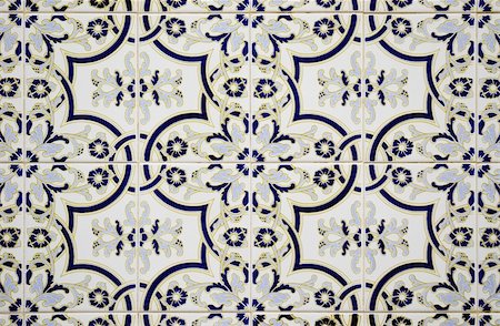 simsearch:400-08962382,k - Detail of Portuguese glazed tiles. Stock Photo - Budget Royalty-Free & Subscription, Code: 400-05250456
