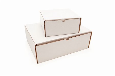 simsearch:400-05334937,k - Stack of Blank White Carboard Boxes Isolated on a White Background. Stock Photo - Budget Royalty-Free & Subscription, Code: 400-05251630