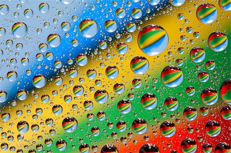 Colorful rain drops. Water collection. Stock Photo - Budget Royalty-Free & Subscription, Code: 400-05252367