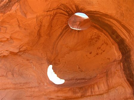 Sun and Moon shapes in the Monument Valley's cave - Navajo Tribal Park - Utah - USA Stock Photo - Budget Royalty-Free & Subscription, Code: 400-05252720