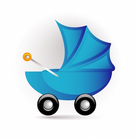 blue stroller Stock Photo - Budget Royalty-Free & Subscription, Code: 400-05252930