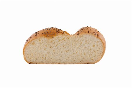 Slice of bread isolated on white background. Stockbilder - Microstock & Abonnement, Bildnummer: 400-05253120
