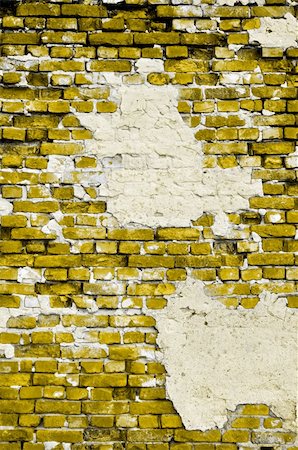 simsearch:400-05664685,k - Old yellow wall with cracks and grey patches of plaster in portrait format Stockbilder - Microstock & Abonnement, Bildnummer: 400-05253248