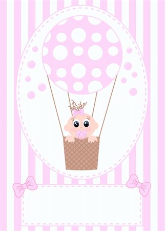 illustration of a newborn baby girl Stock Photo - Budget Royalty-Free & Subscription, Code: 400-05253365