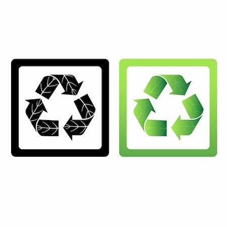 simsearch:400-04384469,k - illustration of set of vector recycle symbols Stock Photo - Budget Royalty-Free & Subscription, Code: 400-05253637