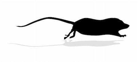 desert drawing - vector silhouette mouse on white background Stock Photo - Budget Royalty-Free & Subscription, Code: 400-05253674