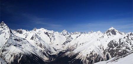 Mountain panorama. Caucasus, Dombay. Stock Photo - Budget Royalty-Free & Subscription, Code: 400-05253752