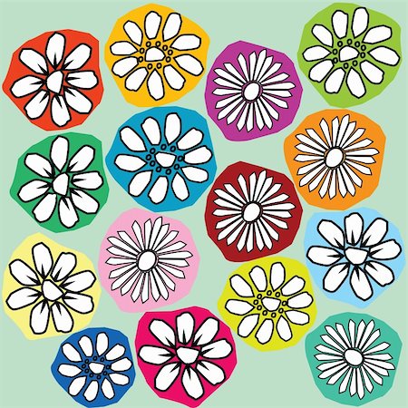 simsearch:400-04350601,k - Stylized flowers on different background Stock Photo - Budget Royalty-Free & Subscription, Code: 400-05264189