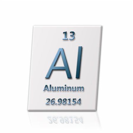 simsearch:400-05264476,k - There is a chemical element Aluminum with all information about it Photographie de stock - Aubaine LD & Abonnement, Code: 400-05264479