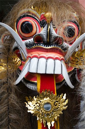 Balinese Rangda mask; an important demon in Balinese mythology Stock Photo - Budget Royalty-Free & Subscription, Code: 400-05264563