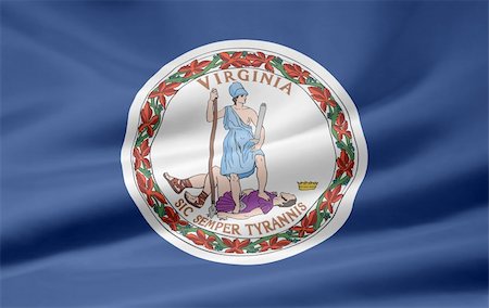 richmond - Large rendered flag of Virginia Foto de stock - Royalty-Free Super Valor e Assinatura, Número: 400-05264574