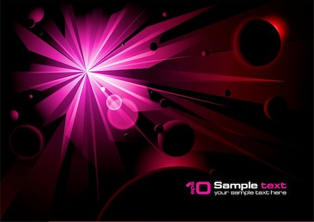 pink star backgrounds - Abstract pink Starlight horizontal vector illustration on black background. Stock Photo - Budget Royalty-Free & Subscription, Code: 400-05264880