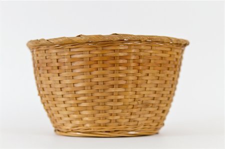 An empty basket on a white background Stock Photo - Budget Royalty-Free & Subscription, Code: 400-05264996