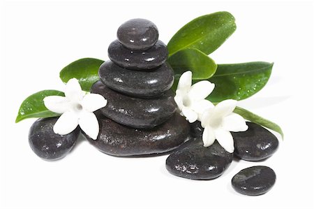 simsearch:400-05175967,k - Spa still life with black stones Stock Photo - Budget Royalty-Free & Subscription, Code: 400-05265342