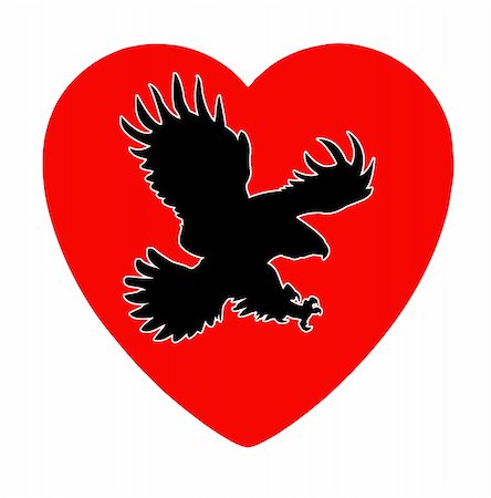simsearch:400-05266779,k - illustration of the ravenous bird inwardly heart Stockbilder - Microstock & Abonnement, Bildnummer: 400-05265451
