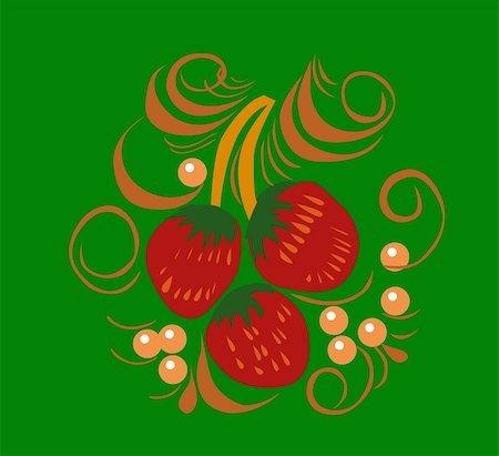 fruit artworks pattern - vector still life Stock Photo - Budget Royalty-Free & Subscription, Code: 400-05266055
